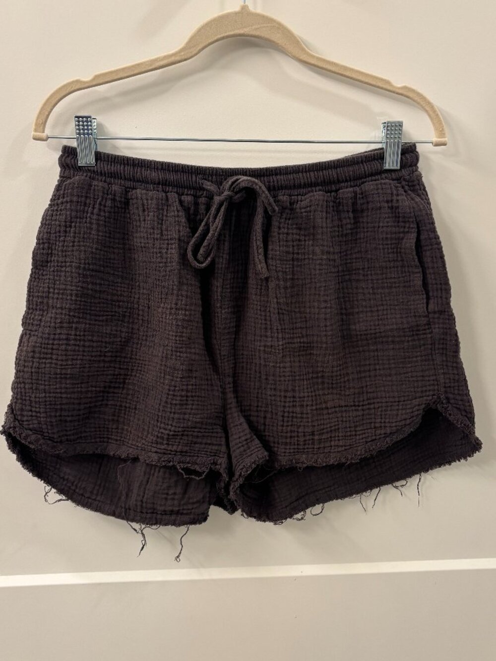 Grade & Gather Grey Double Gauze Shorts Size Medium